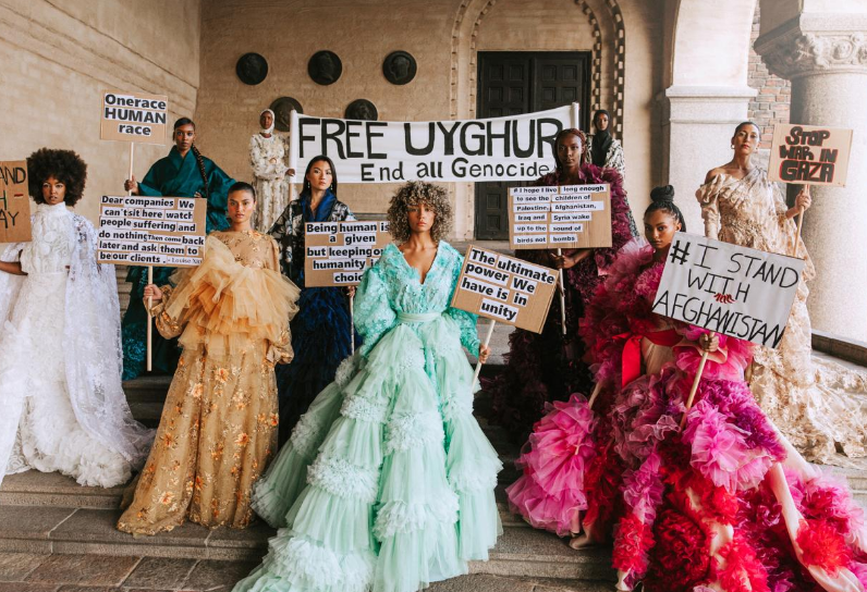 Couture designer uses fashion to call for an end to the plight of Uyghurs