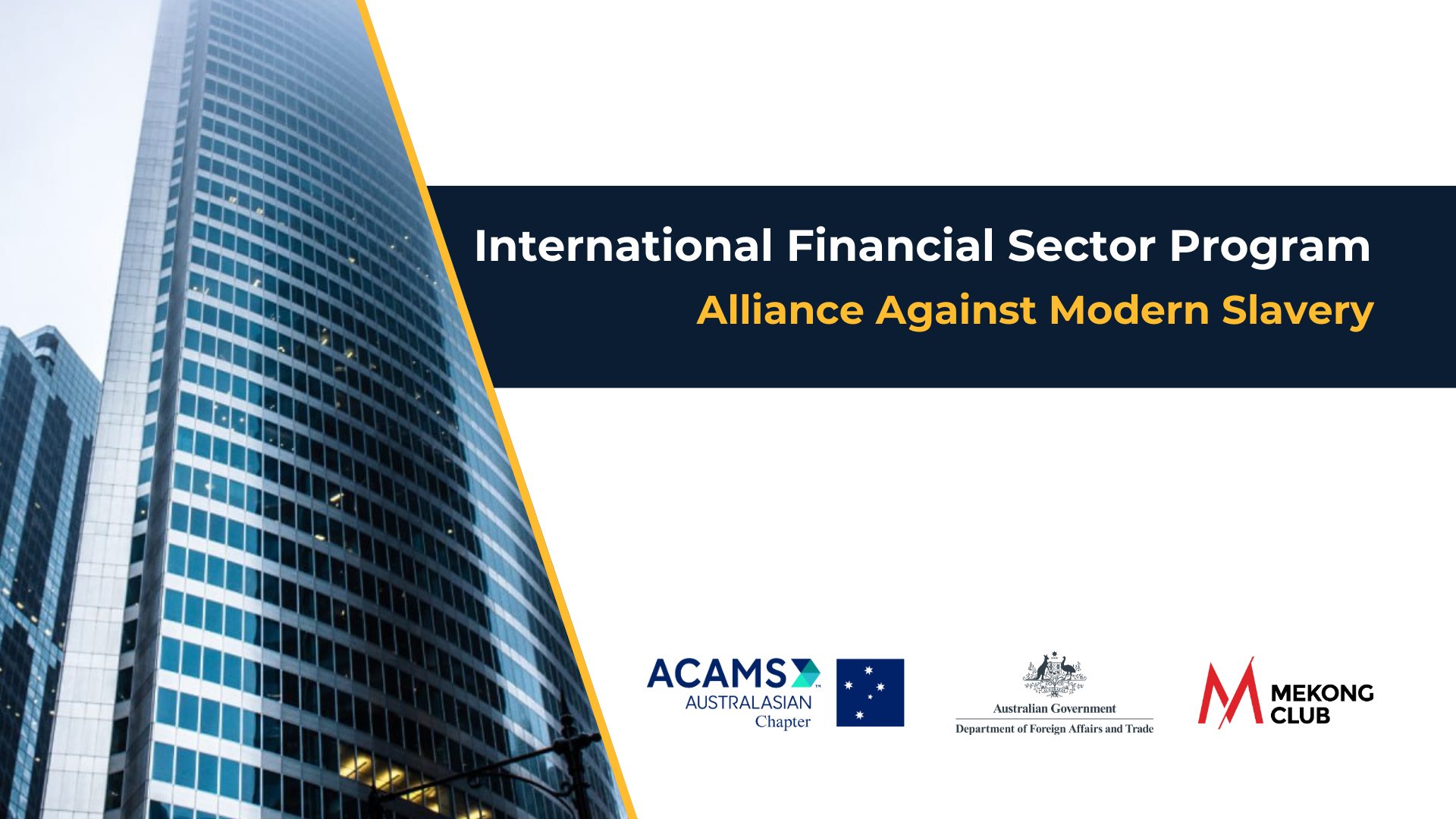 International Financial Sector Alliance Against Modern Slavery Program